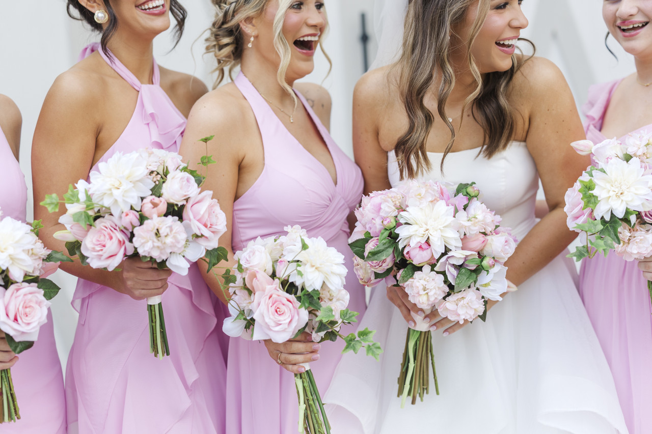 Soft Pastel Peony & Dahlia Artificial Wedding Flowers | Charlotte